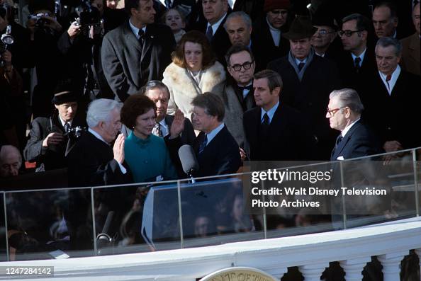 Warren E Burger, Rosalynn Carter, Jimmy Carter, Walter Mondale, Nelson RockefellerAt The Inauguration Of President Jimmy Carter