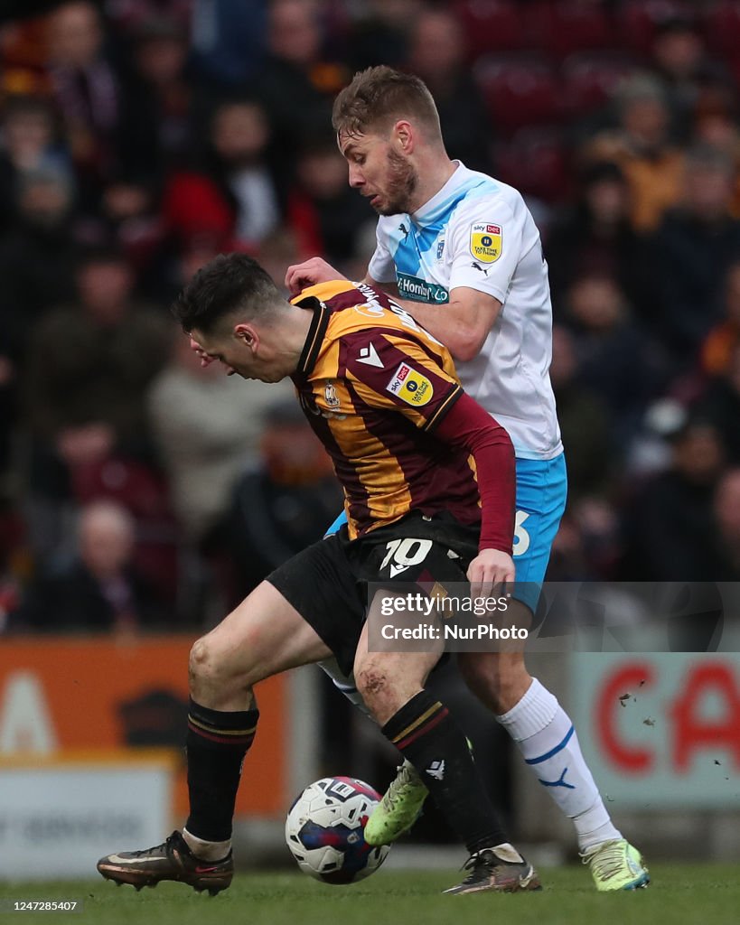 George Ray Barrow Barrow's George Ray battles with Bradford City's Jamie Walker during ...