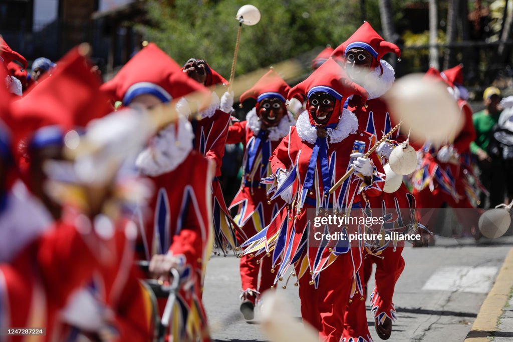 18 February 2023, Venezuela, La Colonia Tovar: People dressed up