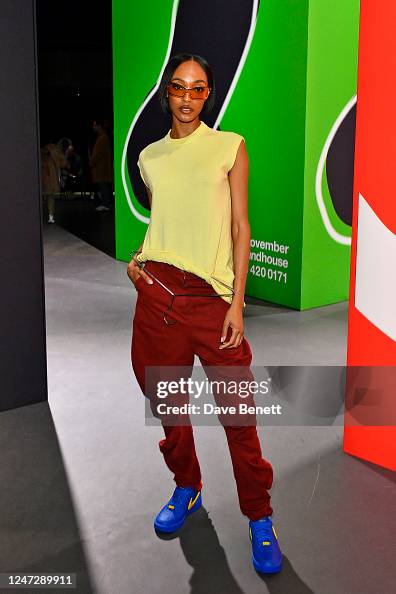 Jourdan Dunn attends the JW Anderson front row during London Fashion