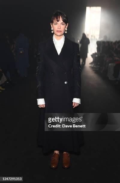 Ruth Wilson attends the ERDEM front row during London Fashion Week February 2023 at Sadler's Wells Theatre on February 19, 2023 in London, England.