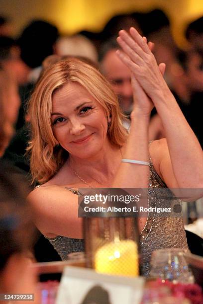 Actress Kim Cattrall attends Cinema Against AIDS Toronto 2011 Benefiting amfAR And Dignitas at The Carlu Theatre on September 11, 2011 in Toronto,...