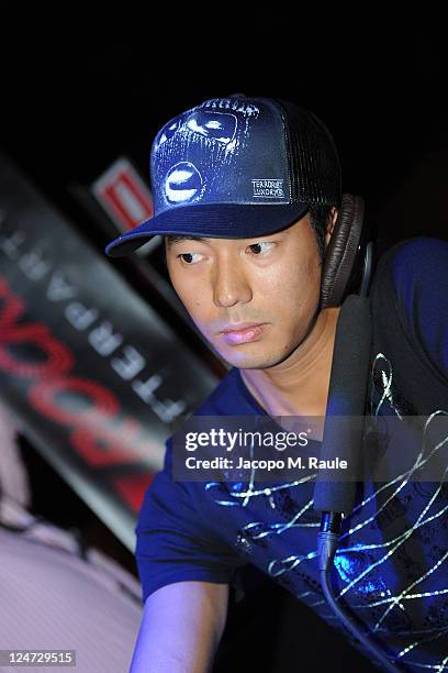 Sakon Yamamoto attends F1 Rocks The After Party at Just Cavalli on September 11, 2011 in Milan, Italy.