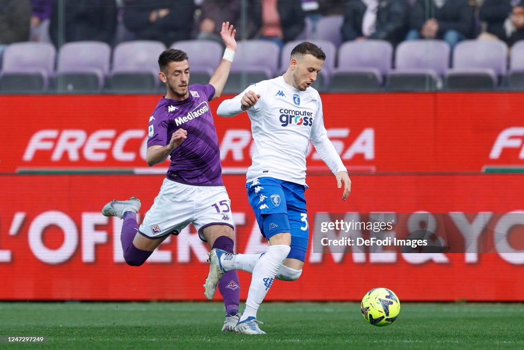 Aleksa Terzic of ACF Fiorentina and Ardian Ismajli of Empoli FC News  Photo - Getty Images