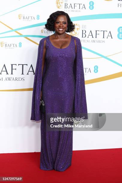 Viola Davis attends the EE BAFTA Film Awards 2023 at The Royal Festival Hall on February 19, 2023 in London, England.