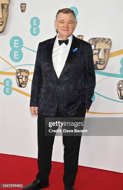 Brendan Gleeson arrives at the EE BAFTA Film Awards 2023 at The Royal Festival Hall on February 19, 2023 in London, England.