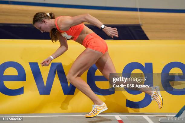 Femke Bol runs a new World Record on the 400m Women during the Dutch Championships Athletics Indoor 2023 at Omnisport on February 19, 2023 in...