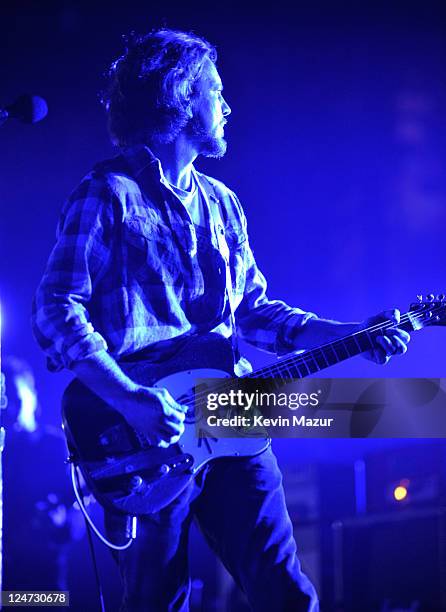 Eddie Vedder of Pearl Jam performs at Air Canada Centre on September 11, 2011 in Toronto, Canada.