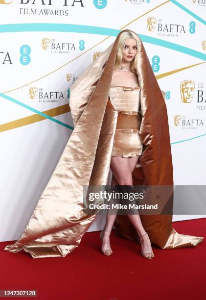 Anya Taylor-Joy attends the EE BAFTA Film Awards 2023 at The Royal Festival Hall on February 19, 2023 in London, England.