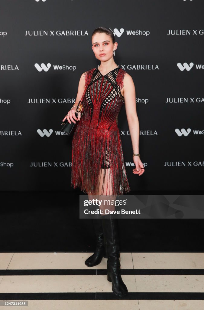 Aimee Gillingwater attends the Julien x Gabriela AW23 show during