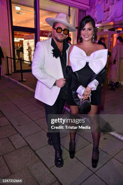 Justus Toussis, Tanja Tischewitsch at the Bulgari & Constantin film party during the 73rd Berlinale International Film Festival Berlin at Cafe Moskau...