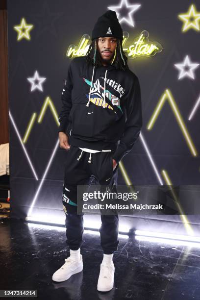 Ja Morant of the Memphis Grizzlies poses for a photo before the NBA All-Star Game as part of 2023 NBA All Star Weekend on Sunday, February 19, 2023...