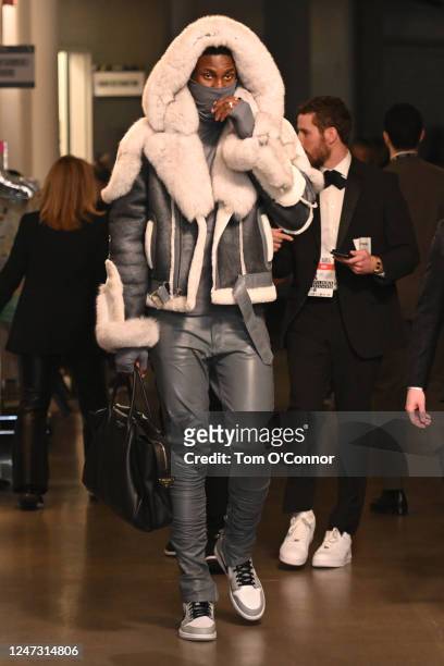 Jaren Jackson Jr. Of the Western Conference All-Stars arrives for the NBA All-Star Game as part of 2023 NBA All Star Weekend on Sunday, February 19,...