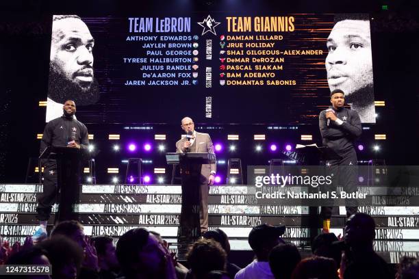 An overall view during the NBA All-Star Draft as part of 2023 NBA All Star Weekend on Sunday, February 19, 2023 at Vivint Arena in Salt Lake City,...
