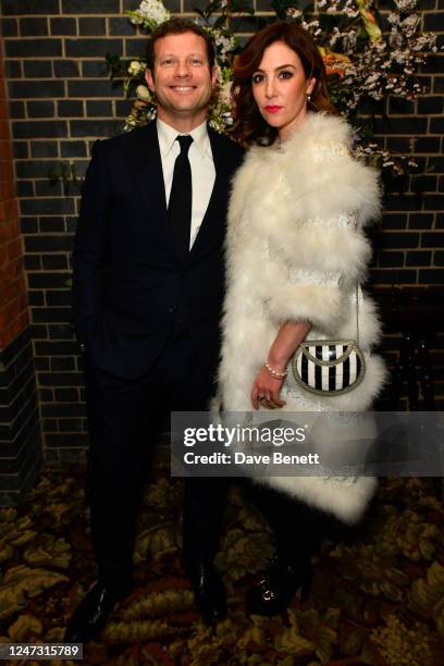 Dermot O'Leary and Dee Koppang O'Leary attend Netflix's annual BAFTA Awards afterparty at Chiltern Firehouse on February 19, 2023 in London, England.