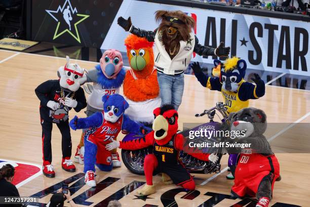 Mascot Blaze the Trail Cat of the Portland Trail Blazers Mascot Chuck the Condor of the LA Clippers Mascot Franklin the Dog of the Philadelphia 76ers...