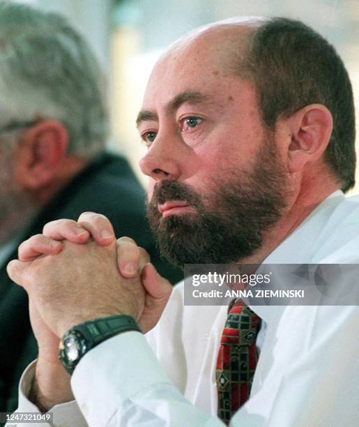 Wouter Basson, former head of the apartheid-era government's chemical and biological weapons programme, listens at a special hearing of the Truth and...