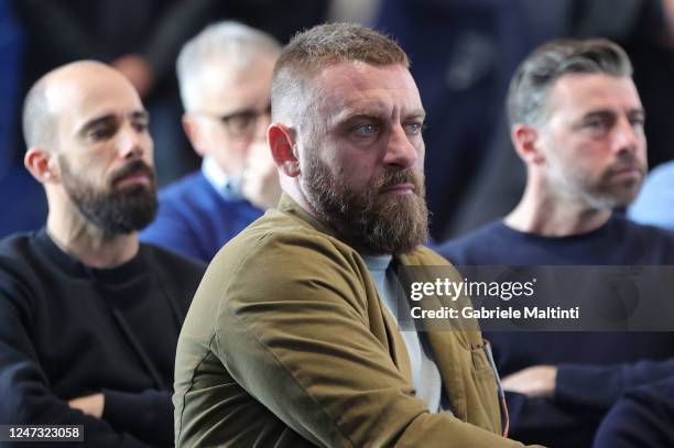 Daniele De Rossi during the awards "La Panchina D'oro" at Centro Tecnico Federale di Coverciano on February 20, 2023 in Florence, Italy.