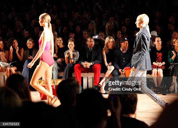 Hanna Ware, Corinne Bailey Rae, Abbie Cornish, Petra Nemcova, Chrissy Teigen, Carmelo Anthony, Melissa George and Russell Simmons attend the Tommy...