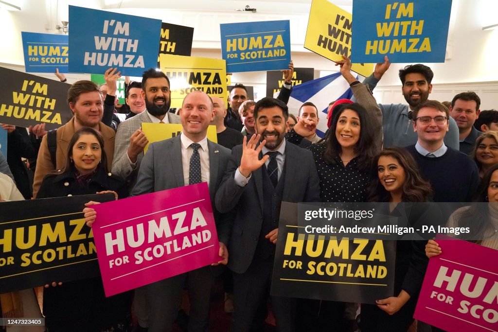 Humza Rider Health Secretary Humza Yousaf at the launch of his campaign to become ...