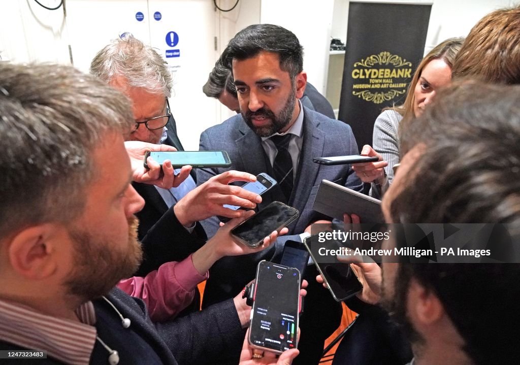 Humza Rider Health Secretary Humza Yousaf at the launch of his campaign to become ...