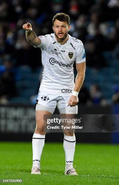 Dublin , Ireland - 18 February 2023; Steff Hughes of Dragons during the United Rugby Championship match between Leinster and Dragons at RDS Arena in...