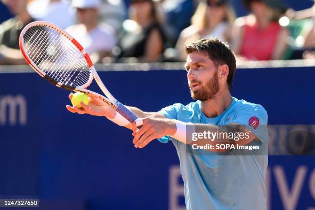 Cameron Norrie of Great Britain plays against Carlos Alcaraz of Spain during the Men's Singles Final on day seven of the ATP 250 Argentina Open 2023...