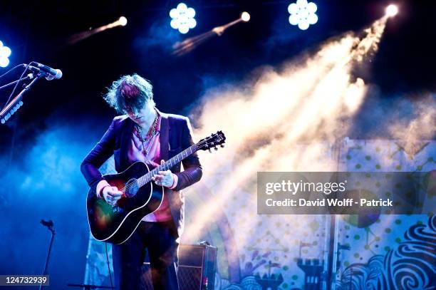 Pete Doherty performs at We Love Green Festival Day 2 at Parc de Bagatelle on September 11, 2011 in Paris, France.