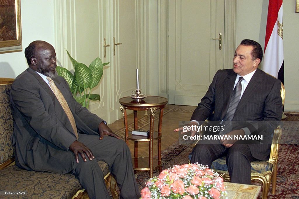 John Garang, head of the Sudan People's Liberation Army which has ...