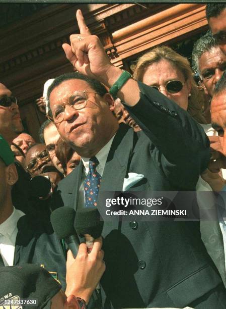 Allan Boesak, former head of the Foundation for Peace and Justice, leaves the High Court in Cape Town 24 March 1999 after being sentenced to a 6 year...
