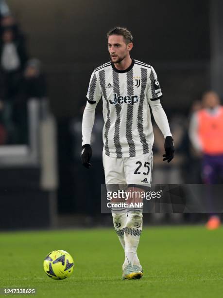 Adrien Rabiot of Juventus FC during the Italian Serie A match between Juventus FC and ACF Fiorentina at Allianz Stadium on February 12, 2023 in...