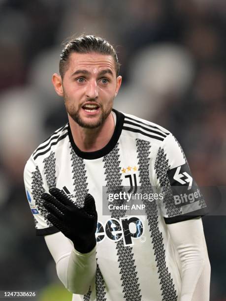 Adrien Rabiot of Juventus FC during the Italian Serie A match between Juventus FC and ACF Fiorentina at Allianz Stadium on February 12, 2023 in...