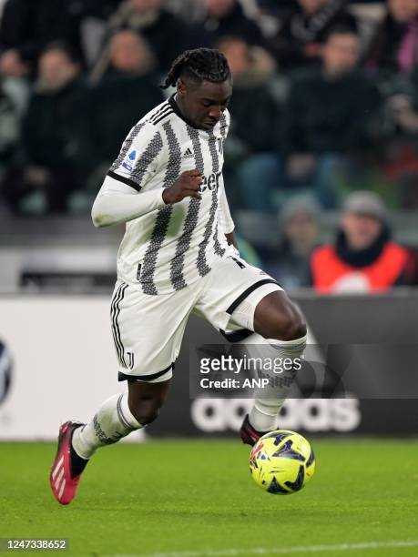 Moise Kean of Juventus FC during the Italian Serie A match between Juventus FC and ACF Fiorentina at Allianz Stadium on February 12, 2023 in Turin,...