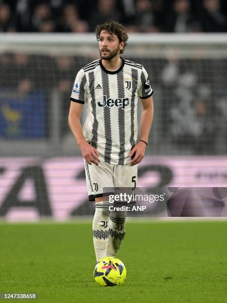 Manuel Locatelli of Juventus FC during the Italian Serie A match between Juventus FC and ACF Fiorentina at Allianz Stadium on February 12, 2023 in...