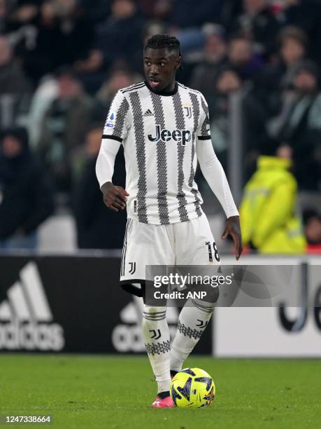 Moise Kean of Juventus FC during the Italian Serie A match between Juventus FC and ACF Fiorentina at Allianz Stadium on February 12, 2023 in Turin,...