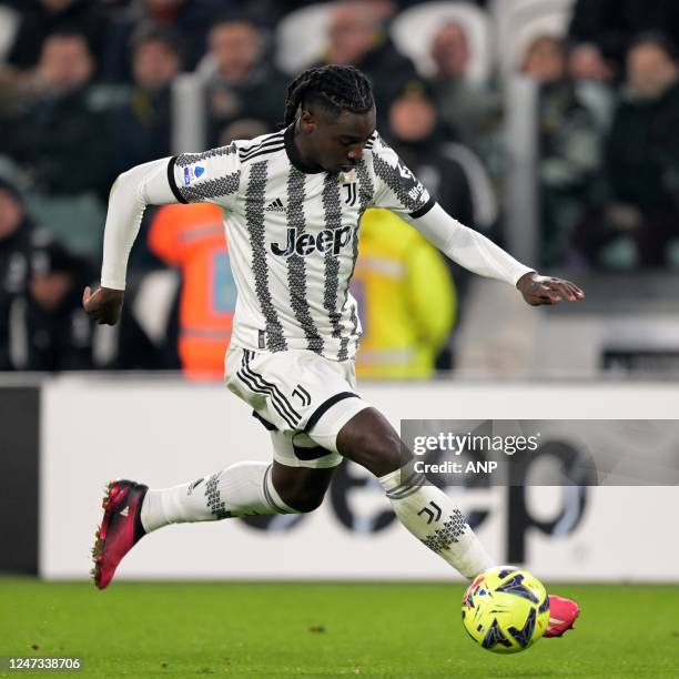 Moise Kean of Juventus FC during the Italian Serie A match between Juventus FC and ACF Fiorentina at Allianz Stadium on February 12, 2023 in Turin,...