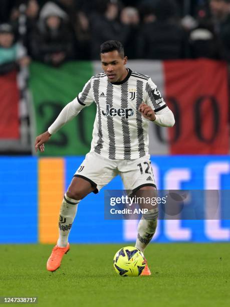 Alex Sandro of Juventus FC during the Italian Serie A match between Juventus FC and ACF Fiorentina at Allianz Stadium on February 12, 2023 in Turin,...