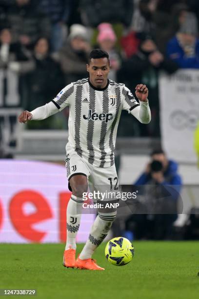 Alex Sandro of Juventus FC during the Italian Serie A match between Juventus FC and ACF Fiorentina at Allianz Stadium on February 12, 2023 in Turin,...