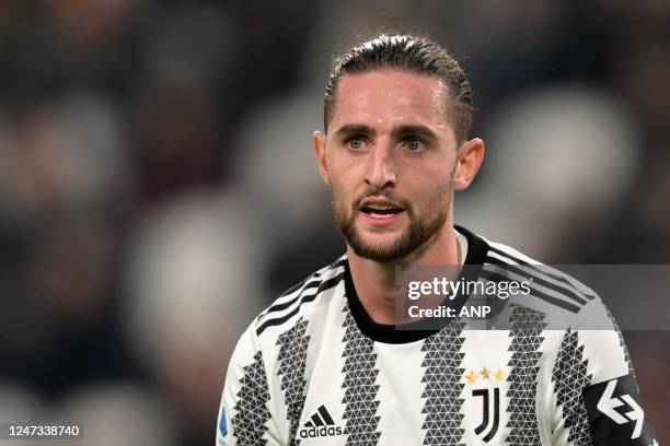 Adrien Rabiot of Juventus FC during the Italian Serie A match between Juventus FC and ACF Fiorentina at Allianz Stadium on February 12, 2023 in...