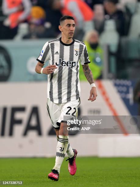 Angel di Maria of Juventus FC during the Italian Serie A match between Juventus FC and ACF Fiorentina at Allianz Stadium on February 12, 2023 in...