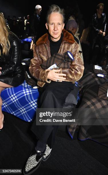 Jefferson Hack attends the Burberry Autumn Winter 2023 show during London Fashion Week at Kennington Park on February 20, 2023 in London, England.