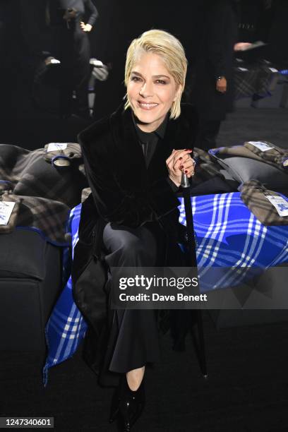 Selma Blair attends the Burberry Autumn Winter 2023 show during London Fashion Week at Kennington Park on February 20, 2023 in London, England.