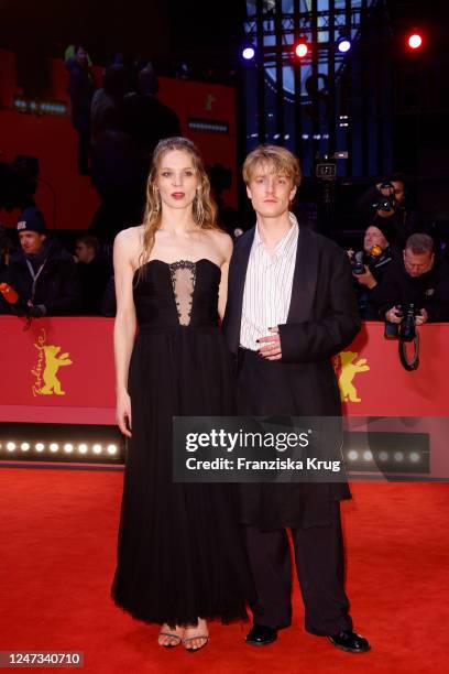 Lilith Stangenberg and Louis Hofmann at the "Seneca" premiere during the 73rd Berlinale International Film Festival Berlin at Berlinale Palast on...