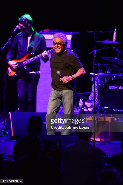 Roger Daltrey performs on stage during 'Roger Daltrey: A Night Of The Who Classics' at Hard Rock Live at Seminole Hard Rock Hotel & Casino Hollywood...