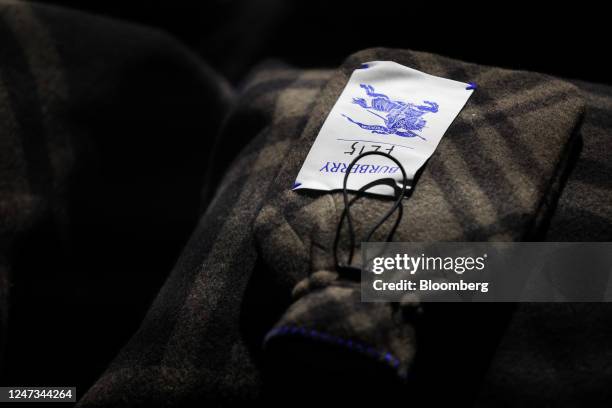 Hot water bottle on a guest's seat at the Burberry Group Plc debut runway collection of Chief Creative Officer Daniel Lee at London Fashion Week in...