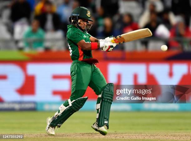 Fahima Khatun of Bangladesh during the ICC Women's T20 World Cup match between South Africa and Bangladesh at Newlands Cricket Ground on February 21,...