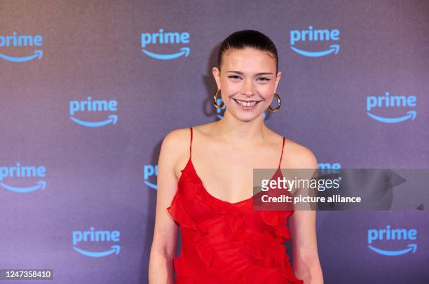 February 2023, Berlin: German actress Harriet Herbig-Matten is coming to the Amazon Prime Video Dinner at the Ayoka Event Space on Friedrichstraße as...
