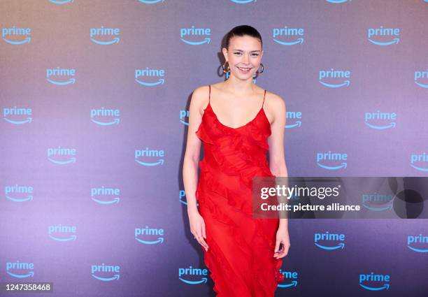 February 2023, Berlin: German actress Harriet Herbig-Matten is coming to the Amazon Prime Video Dinner at the Ayoka Event Space on Friedrichstraße as...