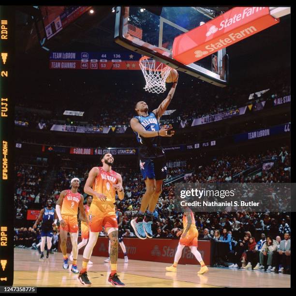 De'Aaron Fox of Team LeBron goes to the basket during the game NBA All-Star Game as part of 2023 NBA All Star Weekend on Sunday, February 19, 2023 at...