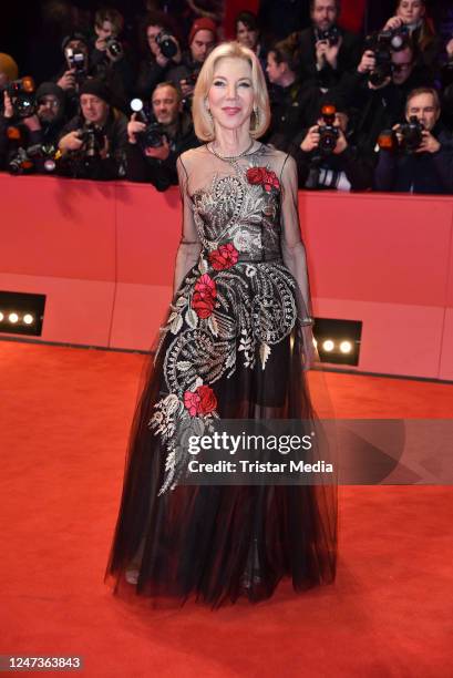 Ambassador to Germany Amy Gutmann attends the "The Fabelmans" premiere & honorary golden bear and homage for Steven Spielberg red carpet during the...